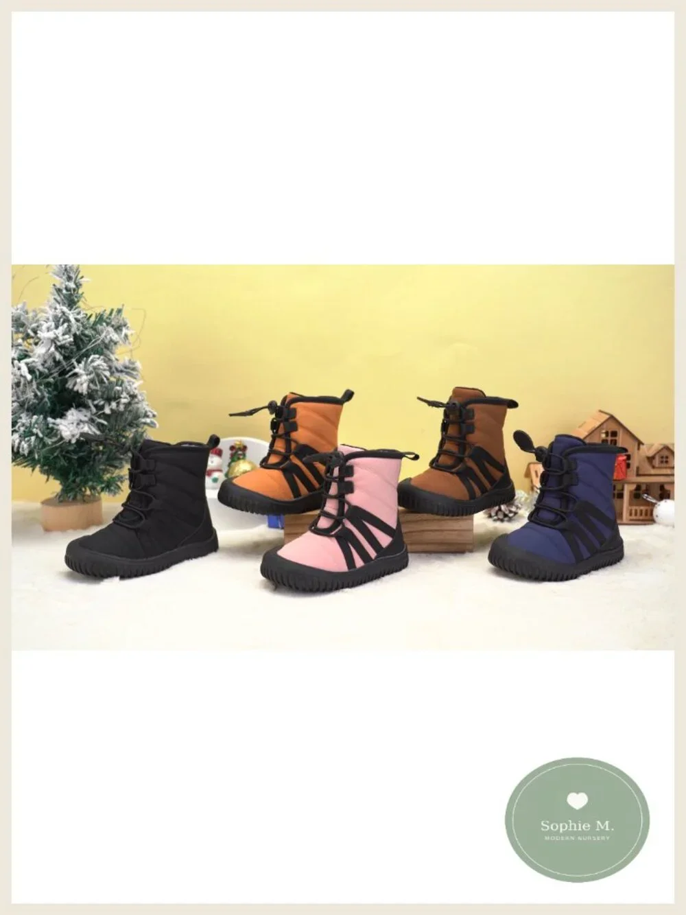 Toddler Winter Snow Boots Boys Girls Faux Fur Lined Anti-Slip